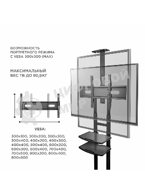 Стойка для телевизора с кронштейном ONKRON TS1881 50