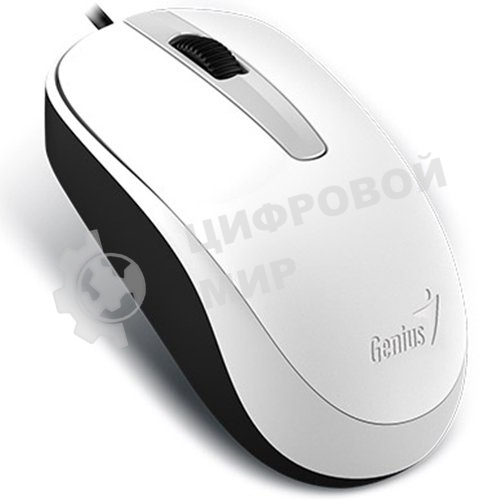 Мышь проводная Genius DX-120 белый, 1000 dpi, USB, кнопки - 3