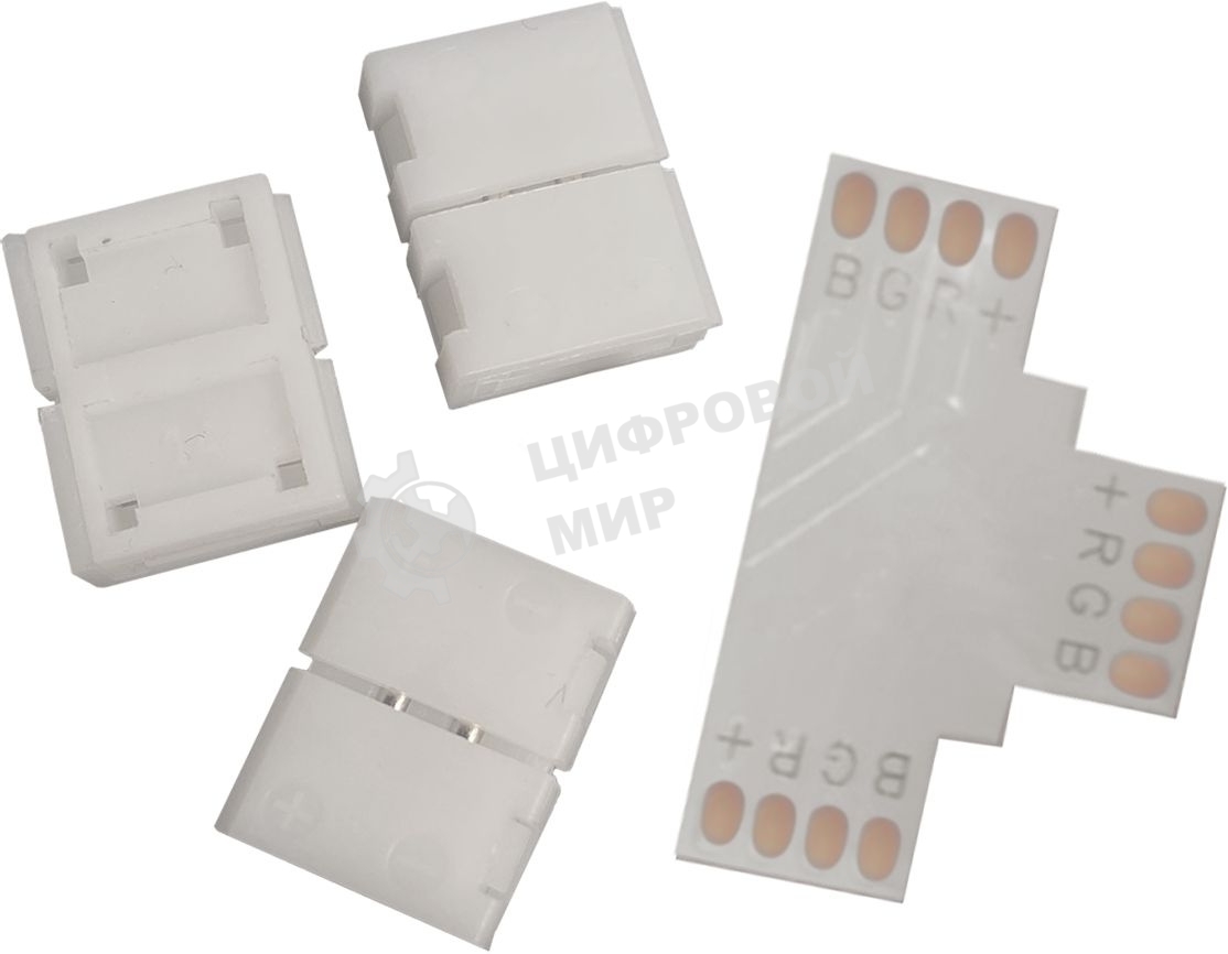 Набор коннекторов Gauss Basic для LED-ленты Т-образный RGb3014/5050/5060/5630 12V 10мм IP20