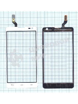 Сенсорное стекло (тачскрин) для LG Optimus L9 II D605, белое