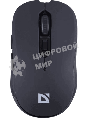 Мышь беспроводная Defender Gassa MM-105 черный, 1600 dpi, радиоканал, USB, кнопки - 6