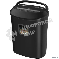 Шредер Cactus CS-SH-P8 черный (секр.P-4) фрагменты 12лист. 25лтр. скрепки скобы пл.карты CD