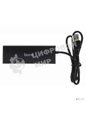 USB-концентратор Buro BU-HUB4-0.5-U3.0, USB 3.0, USB 4 порта, USB