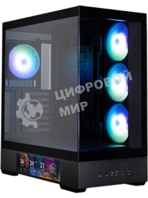 Компьютерный корпус ZALMAN P40 DS, ATX, черный, WINDOW, 9.1-inch LCD screen, 2xCombo(2.5” or 3.5”), 1x2.5”, 1xUSB TYPE-C, 2xUSB 3.0, SIDE 3x120мм ARGb, REAR 1x120мм ARGb