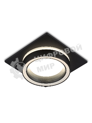 Светильник Ambrella light TN52422 BK/FR черный/белый матовый GX53 max 12W 105*105*45