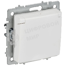 Розетка с з/к/ш с кр. 16А IP44 РСбш10-3-44-БрАБ а/б IEK. BRITE