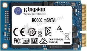Накопитель SSD Kingston KC600, 256Gb, mSATA, R/W 550/500