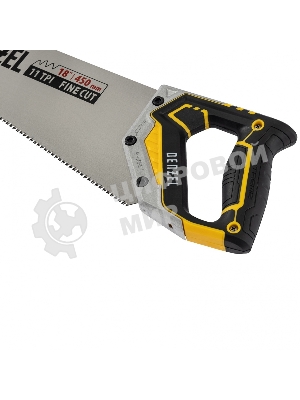 Ножовка по дереву Denzel 450 мм, 11 TPI, зуб 3D, металлопластиковая рукоятка