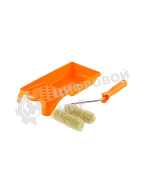 Малярный набор Сибртех для фасадных работ: кювета 150 мм х 290 мм и мини-валик 110 мм