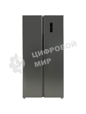 Холодильник Бирюса SBS 400 I нержавеющая сталь двухкамерный 232/168 л морозилка слева, No Frost, Side-by-side