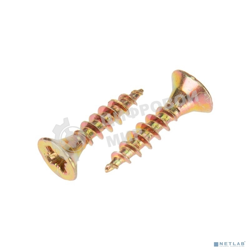 Саморез универсальный Kranz 3.5х16, желтый цинк, короб (200 шт./уп.)