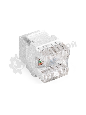 Модуль-вставка Keystone Jack RJ-45 ExeGate KJ-8P8C-U-C6-180SH-Dual (Кат.6, неэкранированная, 180 градусов, со шторками, IDC Krone/110)