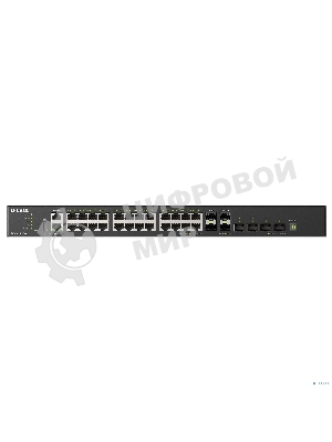 Коммутатор D-Link DXS-3410-32SY/A1A Управляемый L3 стекируемый коммутатор с 28 портами 10Gbase-X SFP+ и 4 портами 25Gbase-X SFP28