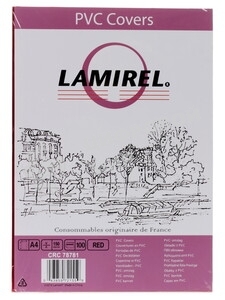 Расходные материалы Lamirel Обложки Transparent LA-7878101 (A4, PVC, красные, 150мкм, 100 шт.)