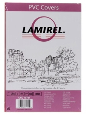 Расходные материалы Lamirel Обложки Transparent LA-7878101 (A4, PVC, красные, 150мкм, 100 шт.)