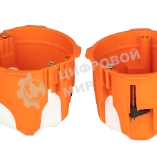 Коробка установочная ЭРА KUU-71-65-unibox универсальная UniBox для твердых и полых стен саморез оранжевая 71х65мм
