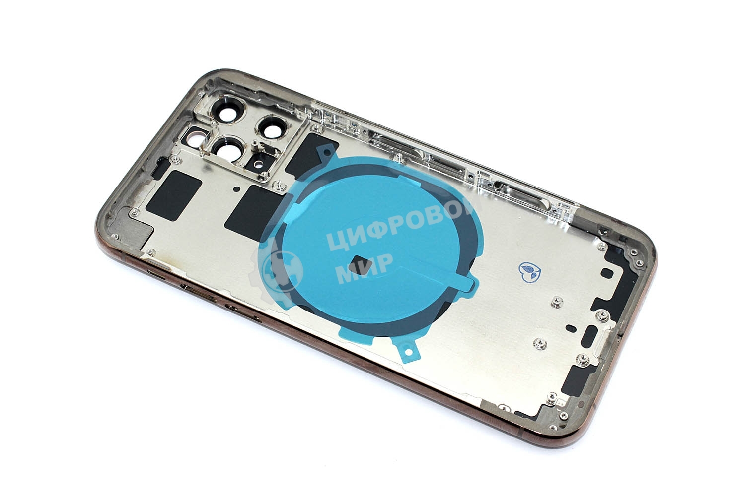 Задняя крышка (корпус) в сборе с рамкой для Apple iPhone 11 Pro золотой