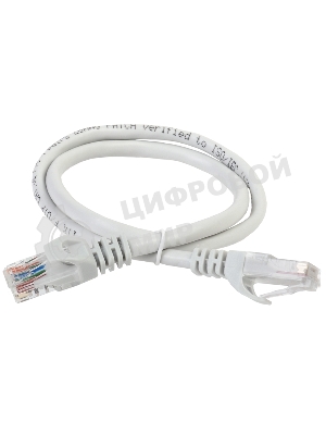 Коммутационный шнур (патч-корд), cat.5e UTP, LSZH, 10м, серый ITK