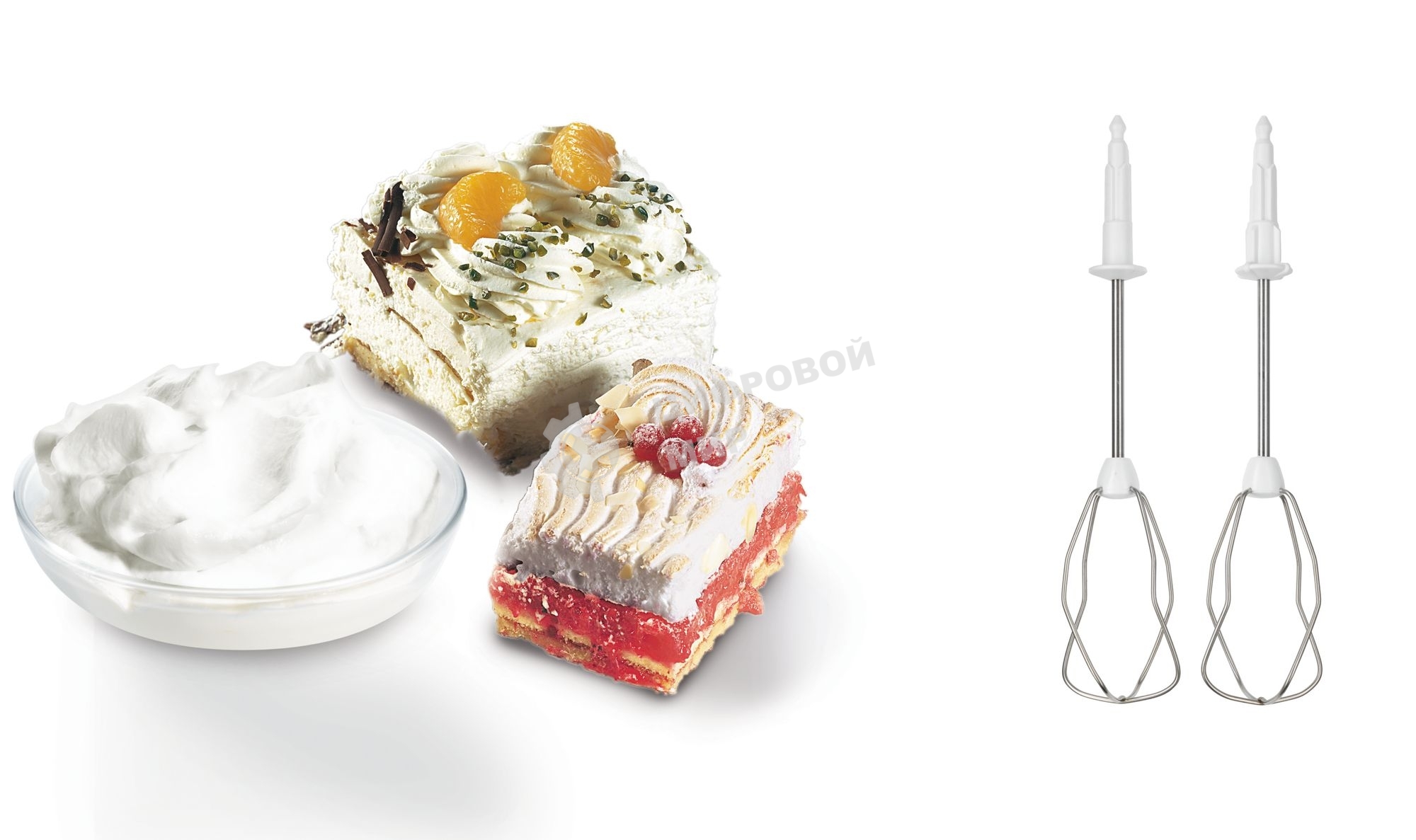 Миксер стационарный Bosch MFQ36460 450 Вт, белый/серый