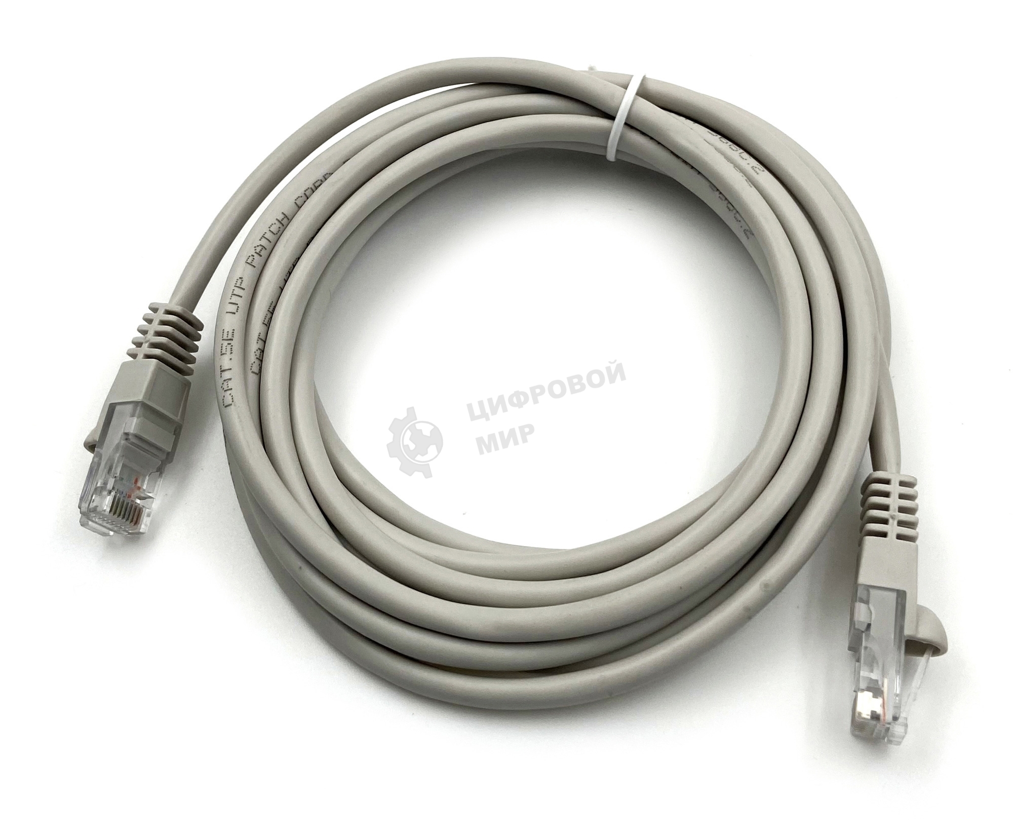 Патч-корд Buro UTP cat.5e 3м серый RJ-45 (m)-RJ-45 (m)