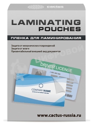 Пленка для ламинирования Cactus 100мкм (100 шт) глянцевая 65x95 мм CS-LPG6595100