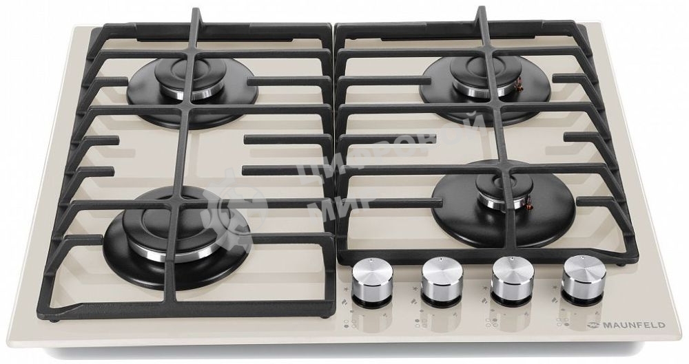 Газовая варочная панель Maunfeld EGHG.64.6CBG/G, 4 конфорки, закаленное стекло, бежевый