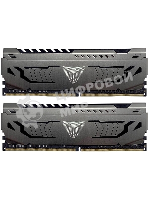 Оперативная память Patriot Viper Steel, DDR4, 16GB (2x8 GB), 3733 MHz, CL17, DIMM, радиатор, черный