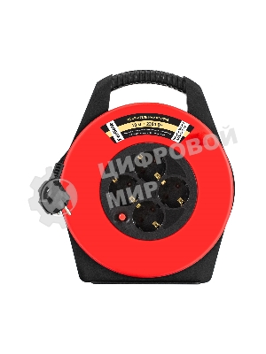 Удлинитель на катушке ExeGate Master ECS-10-3-10 (4 евророзетки с заземлением, IP20, 10м, защита от детей, защита от перегрузки, 3х0,75мм2, 10А/2.3кВт)