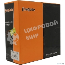 Кабель ExeGate FTP 4 пары кат.5e CCA, 24AWG, экран, бухта 100м, серый, PVC