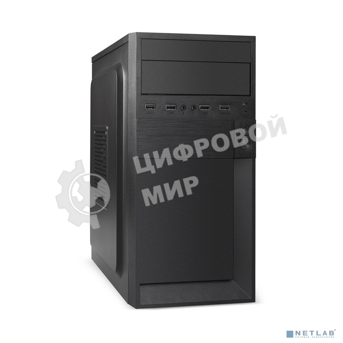 Компьютерный корпус Minitower ExeGate EX291141RUS BAA-105-01AAA400 (mATX, БП AAA400 с вент. 8см, 2*USB, аудио, черный)