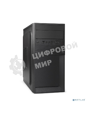 Компьютерный корпус Minitower ExeGate EX291141RUS BAA-105-01AAA400 (mATX, БП AAA400 с вент. 8см, 2*USB, аудио, черный)