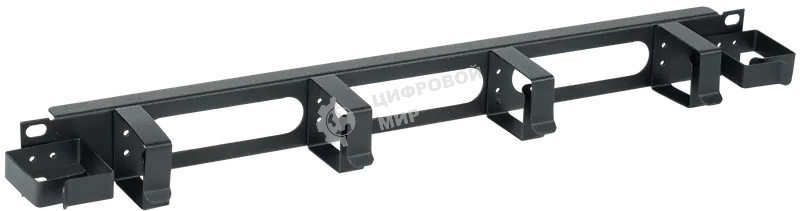 ITK CO05-1M6R Кабельный органайзер 1U 2 боковых горизонт. и 4 вертик. кольца, черный