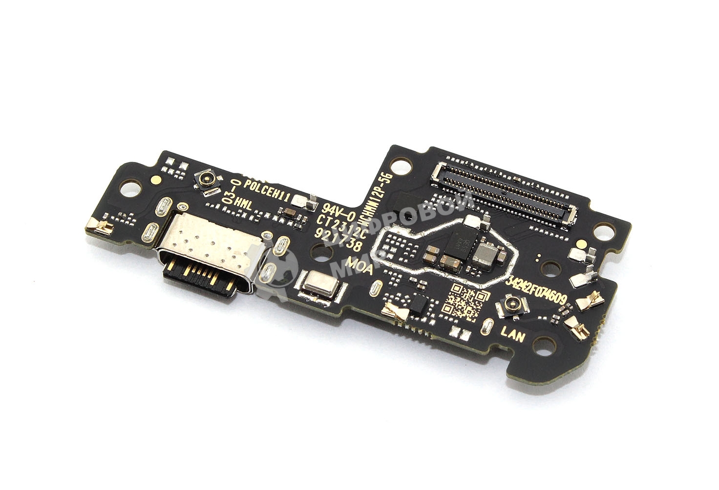 Нижняя плата (шлейф) с разъемом зарядки и микрофоном для Xiaomi Poco X5 Pro 5G (22101320G)