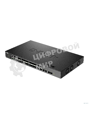 Коммутатор D-Link DXS-3410-32SY/A1A Управляемый L3 стекируемый коммутатор с 28 портами 10Gbase-X SFP+ и 4 портами 25Gbase-X SFP28