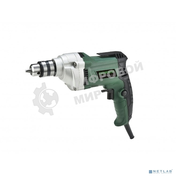 FAVOURITE ID 1200 Дрель электрич. ID 1200 1200 Вт, 0-3000об, Рег. Числа оборотов, скоростей 1, реверс, патрон 10мм, по дереву 13мм, по металлу 10мм.