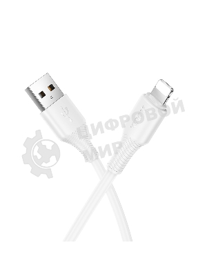 Кабель USB2.0 Hoco AM/Lightning, 2.4А, X120, 1м, белый, коробка