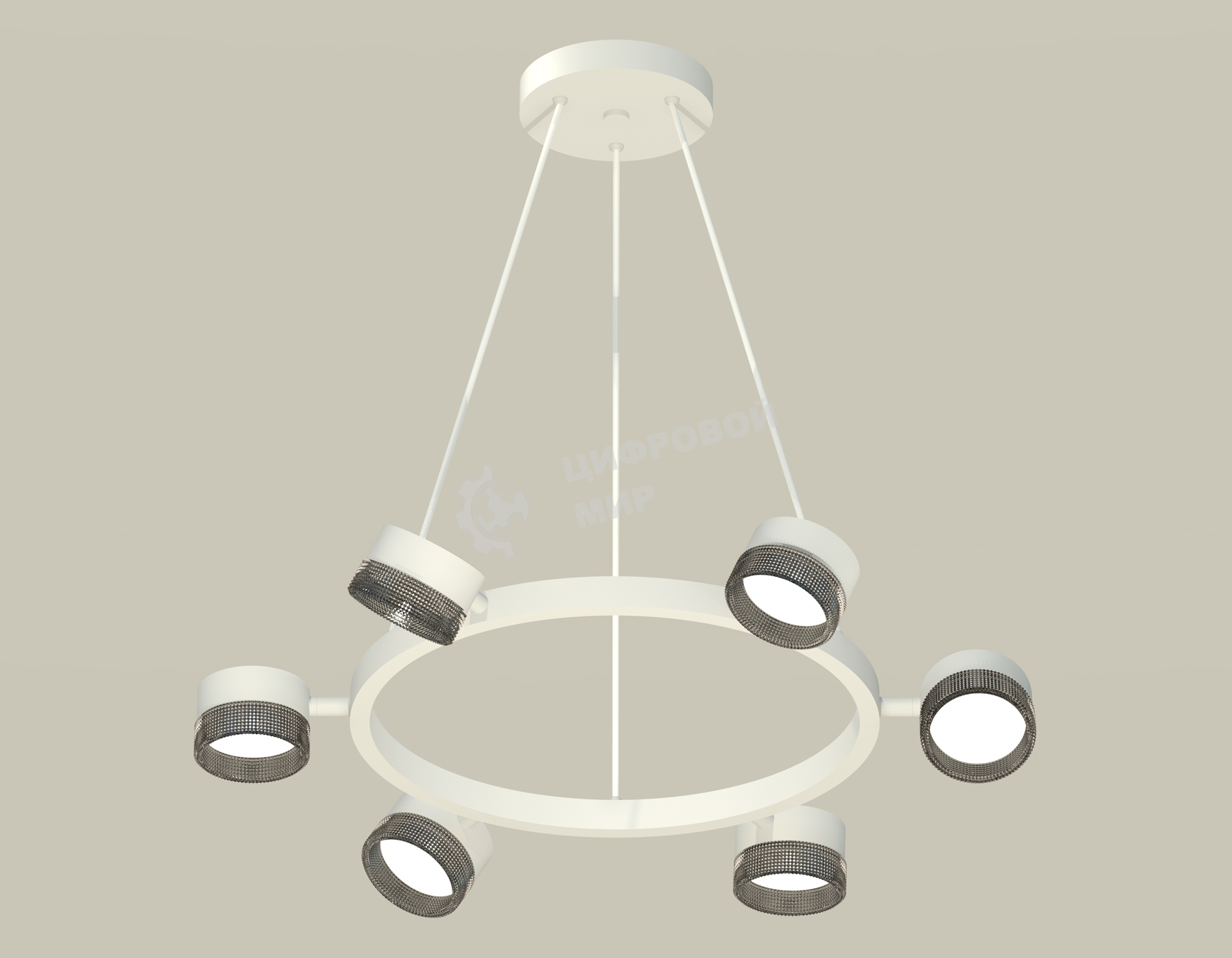 Светильник Ambrella light XB9191250/6 SWH/BK белый песок/тонированный GX53 (C9191, N8484)