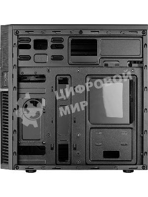 Компьютерный корпус Aerocool/Formula Cs-105, mATX, без БП, 187x361x355мм (ШxГxВ), USB 3.0 x1, USB 2.0 x1, металл 0,5мм, 120-мм вентилятор в комплекте, черный