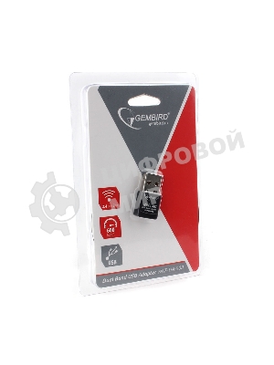 Сетевой двухдиапазонный Wi-Fi мини USB-адаптер Gembird 600 Мбит, USB, 802.11b/g/n/ac/а