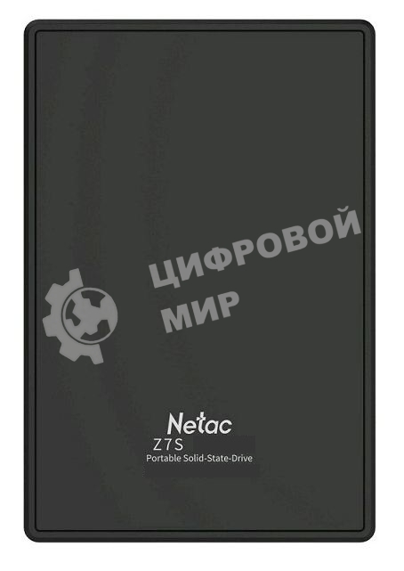 Внешний SSD Netac Z7S, 240 Gb, USB 3.2 Gen 2 Type-C, R/W 550/480, черный