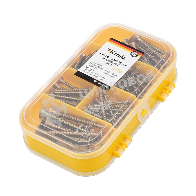 Набор саморезов и дюбелей для ДСП 170 шт.