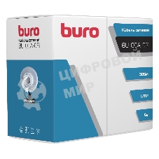 Кабель сетевой Buro BU-CCA-051 UTP 4 пары cat5E solid 0.50мм CCA 305м серый