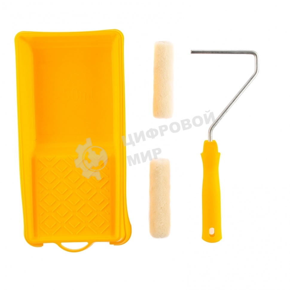 Малярный набор Сибртех для работ с лаками: кювета 150 мм х 290 мм и мини-валик 110 мм