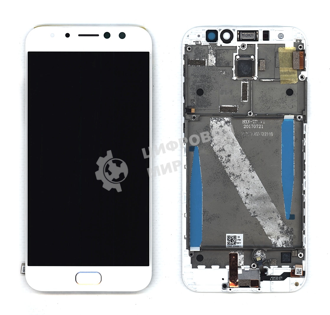 Дисплей для Asus Zenfone 4 Selfie Pro ZD552KL белый с рамкой