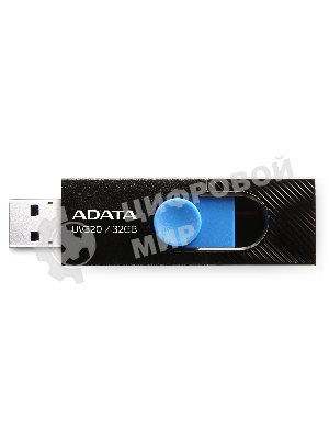 Флешка USB ADATA UV320 (AUV320-32G-RBKBL), 32Gb, USB 3.2 Gen 1, R/W 100/30, черный/голубой