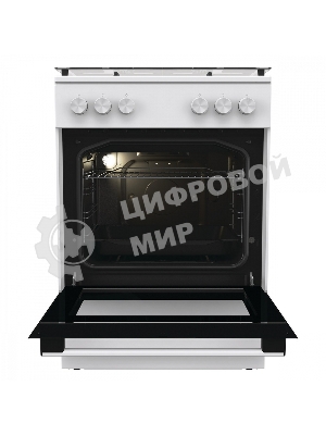 Плита газовая Gorenje GG6A11WF белый, конфорок 4 газовых, духовка 72 л, 60 см x 85 см x 60 см