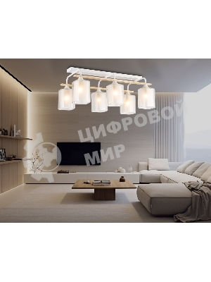 Светильник Ambrella light TR3033247/6 WH/WD белый/дерево E27/6 max 60W 580*340*245