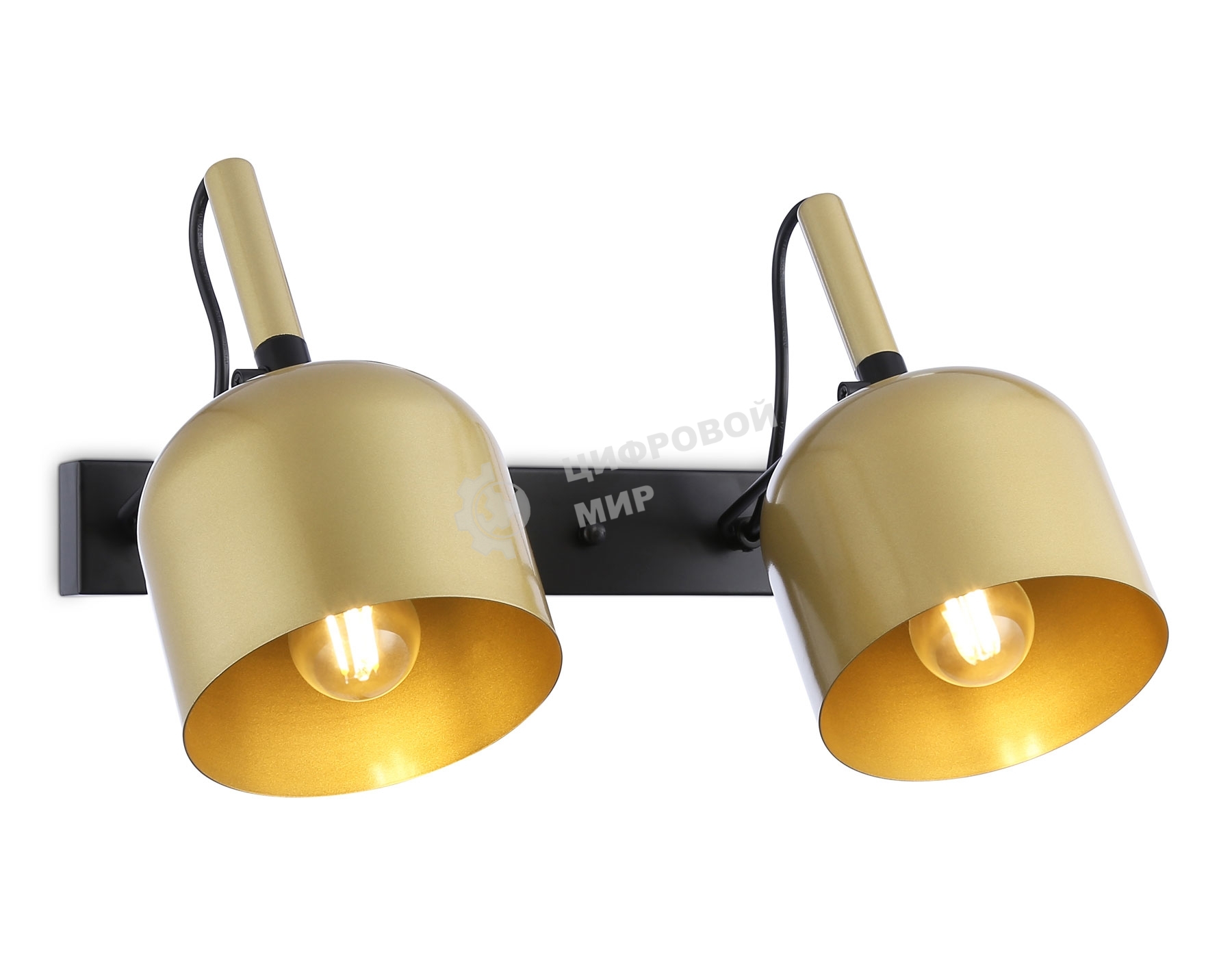 Светильник Ambrella light TR97106/2 GD/BK золото/черный E27*2 max 40W D130*223*273