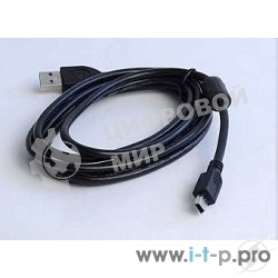 Кабель Gembird PRO USB 2.0 для соед. 1.8м А-miniB (5 pin) позол.конт., фер.кол.