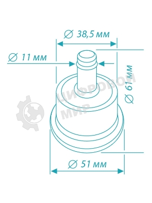 Набор заглушек для кресел Бюрократ FootSet35 черный для паркета/ламината